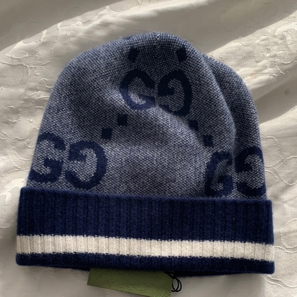 Gucci Accessories - Gucci Navy and White Logo hat NWT size Medium